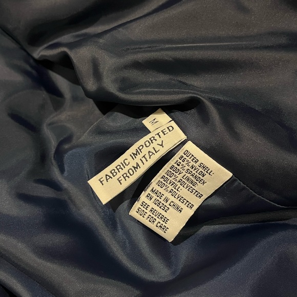 Bergdorf Goodman and Jane Post Navy coat with embossed polka dot detail - Picture 7 of 7